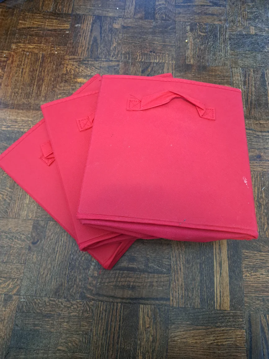 Red Fabric Storage Bins 🧡 image indicator(2)
