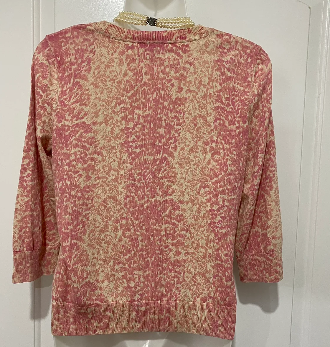 Talbots Pink Cardigan Sweater Size M image indicator(2)