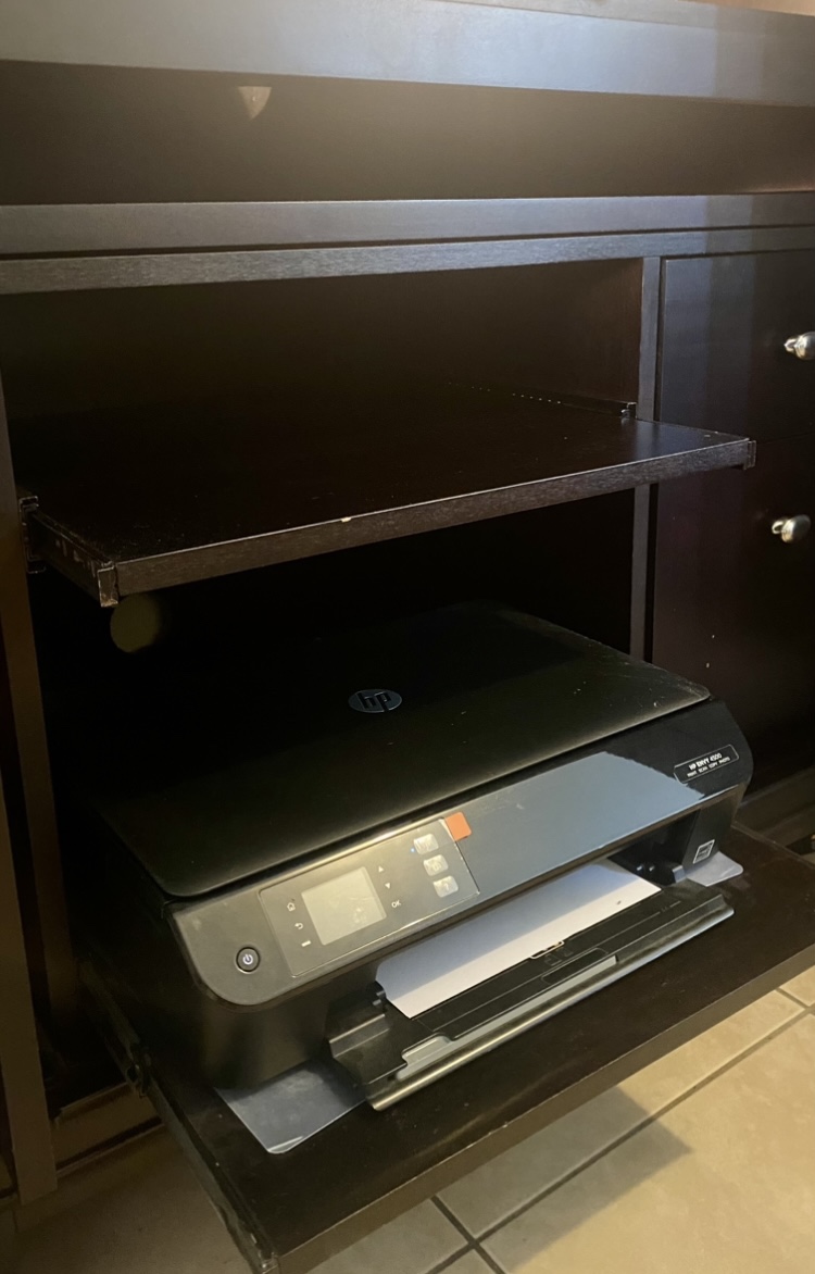 Black Cabinet with Desk and Shelving - photo 3