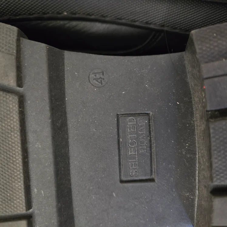 Black faux Leather Lace-up Shoes image indicator(5)