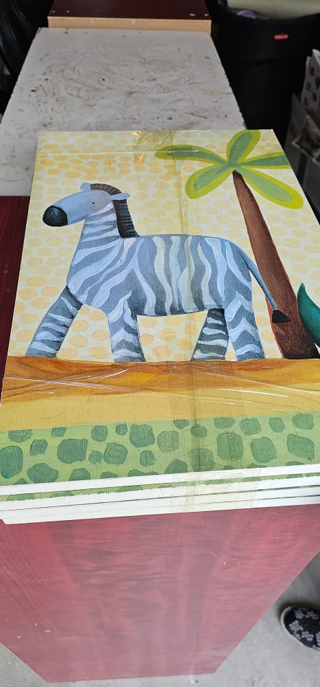 set of 4 Zebra Canvas Wall Art thumbnail