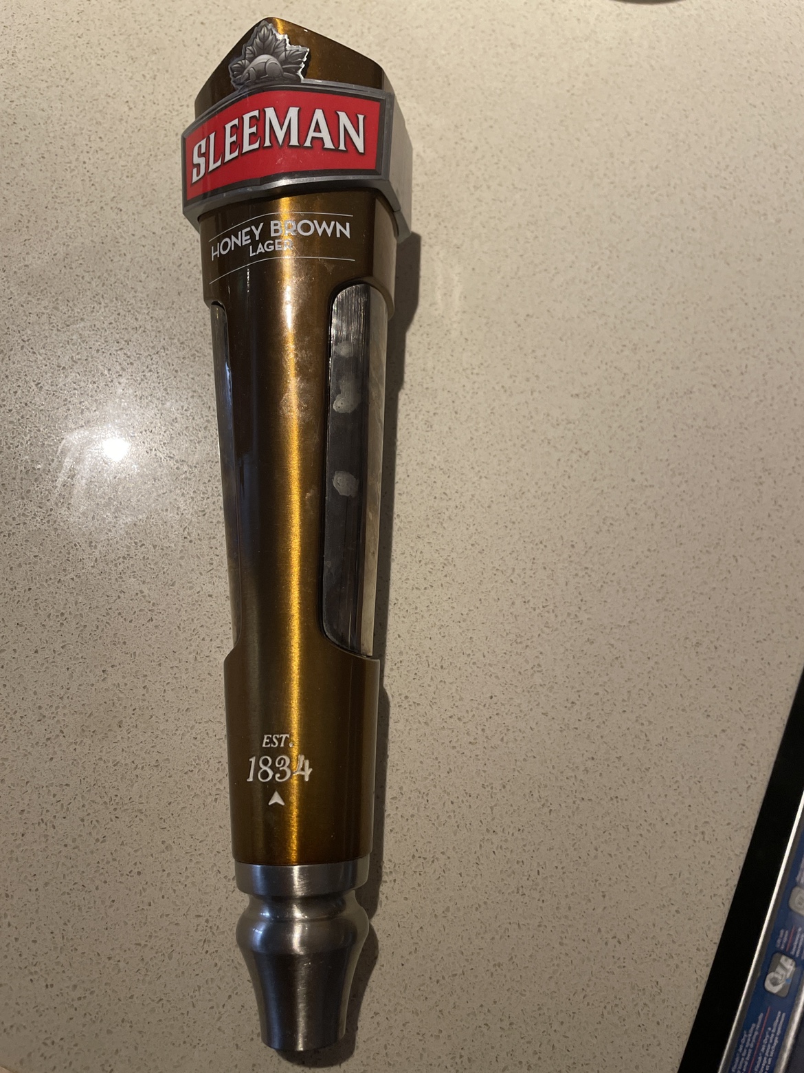 Sleeman Honey Brown Lager Tap Handle