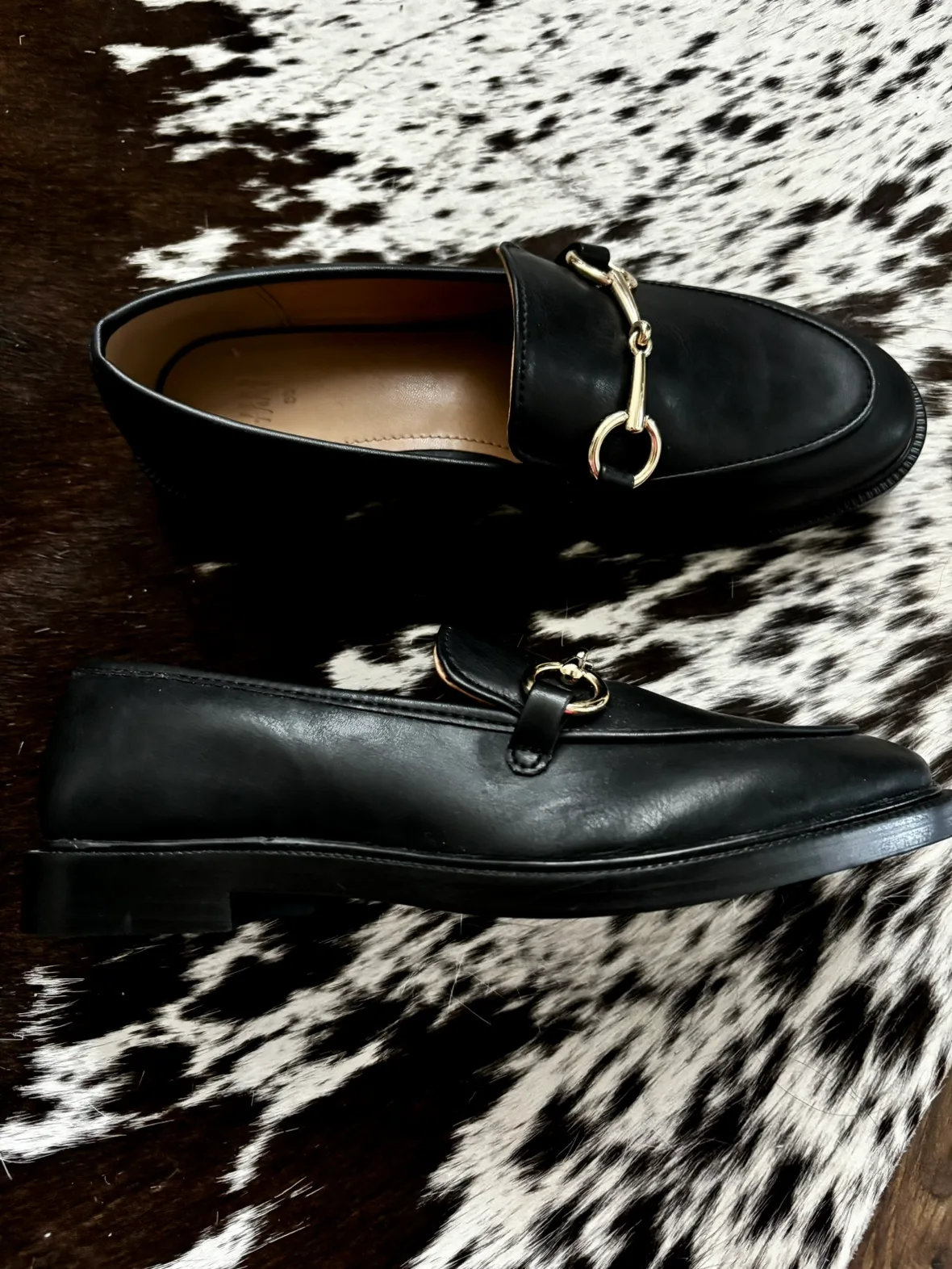 Black Loafers with Gold Horse Bit Detail 6 image indicator(2)