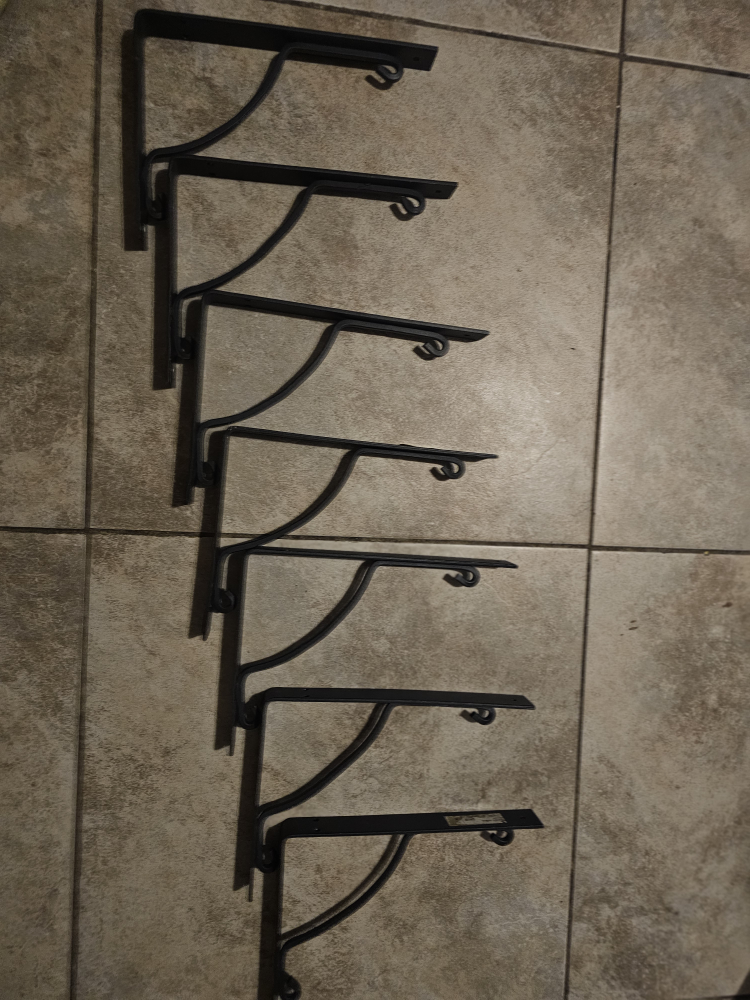 Black Metal Shelf Brackets
