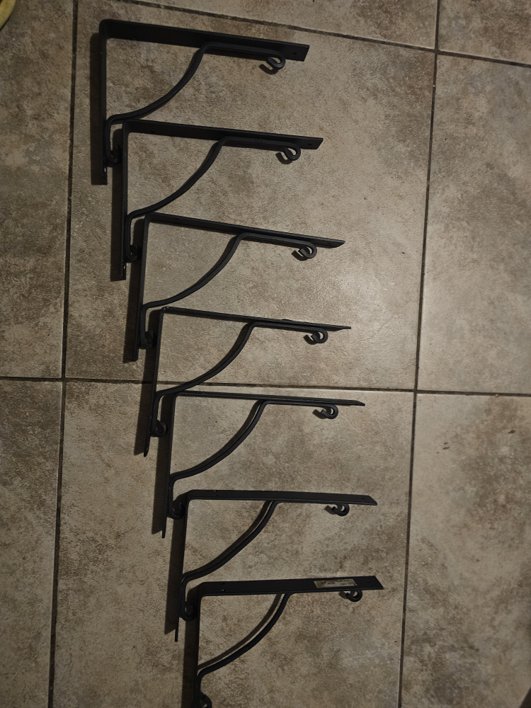 Black Metal Shelf Brackets - photo 3
