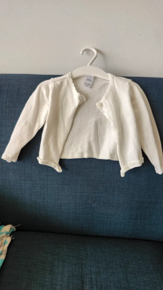 White Baby Cardigan thumbnail