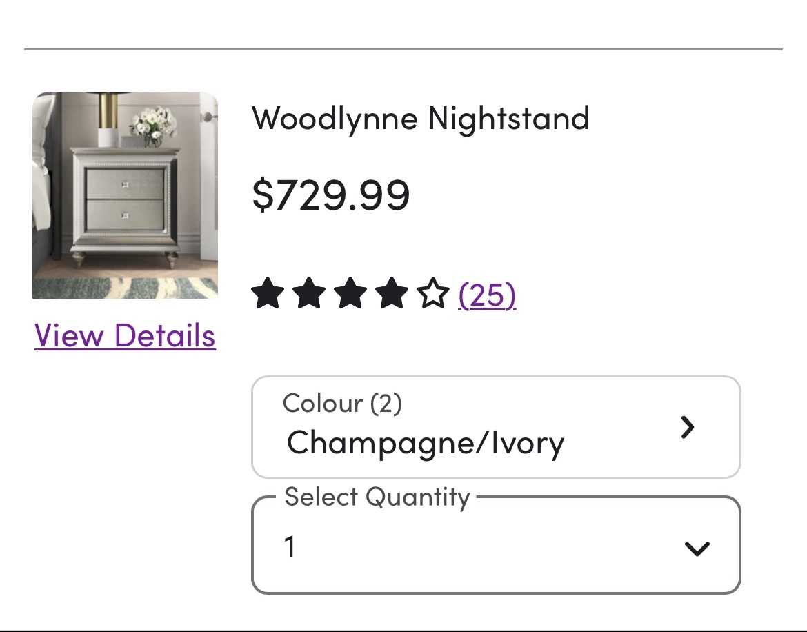 Set: Champagne Upholstered Storage Bed+Night stand - photo 3