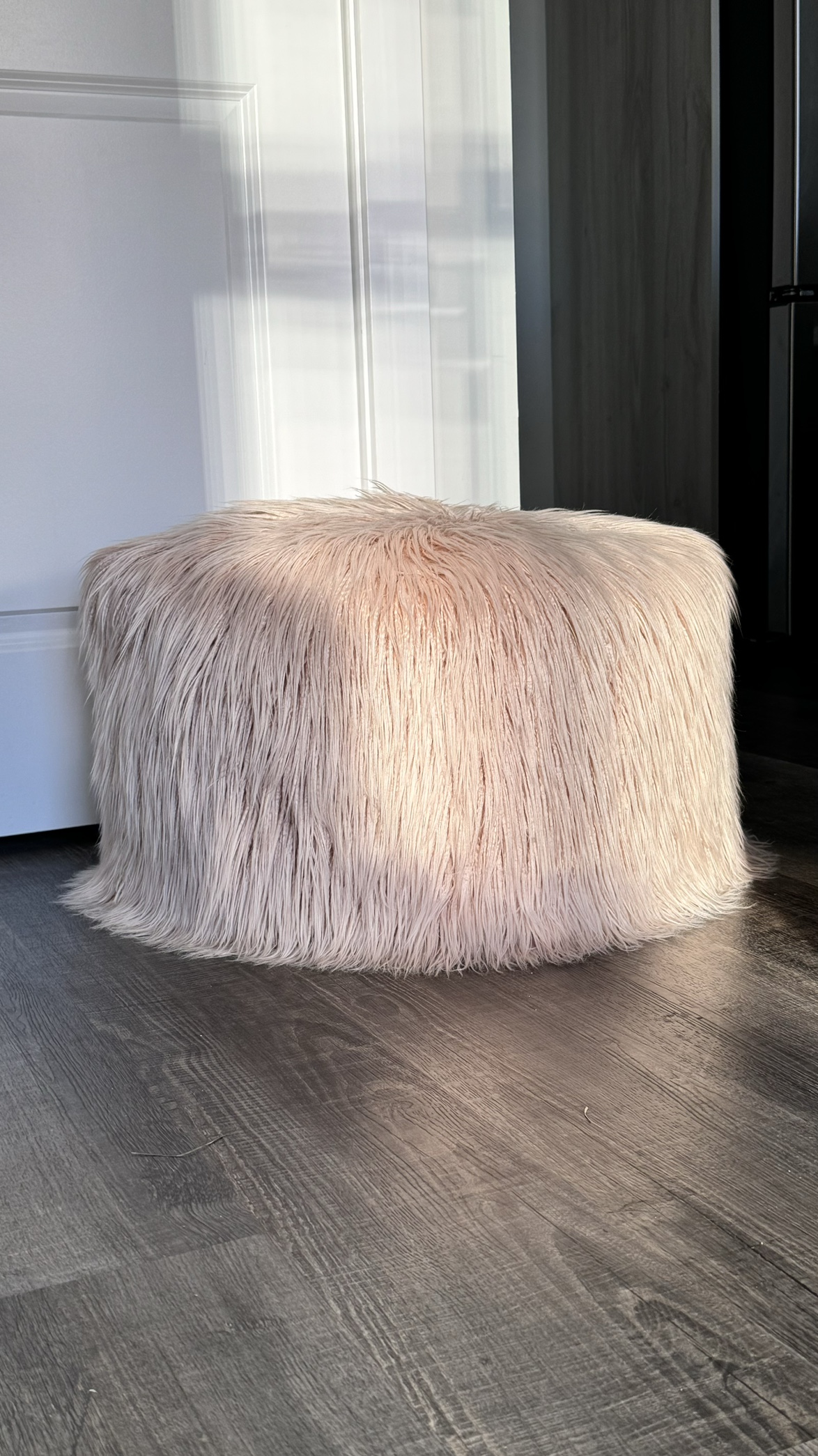 Faux Fur Ottoman