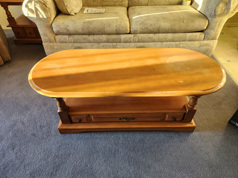 Oval Wooden Coffee Table - photo 3