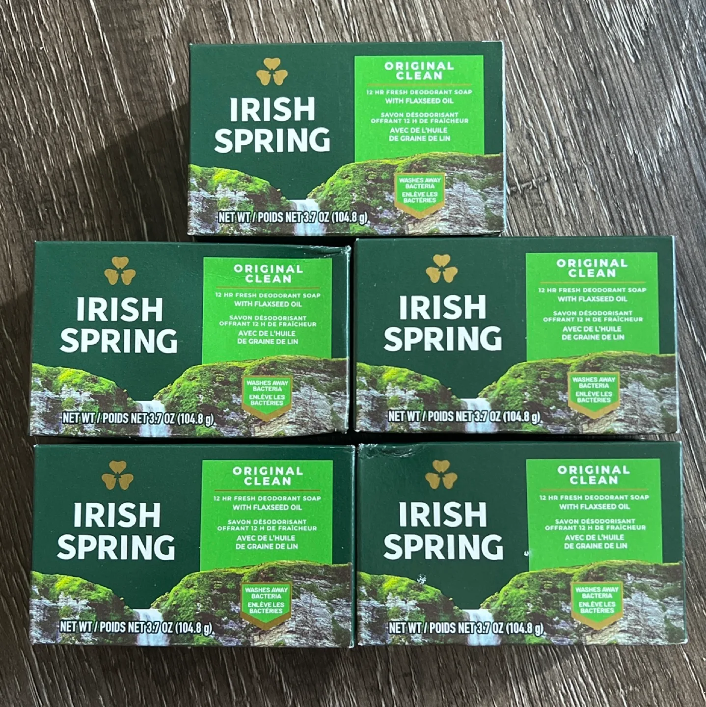 5 Count Irish Spring Original Clean Deodorant Soap Bars thumbnail