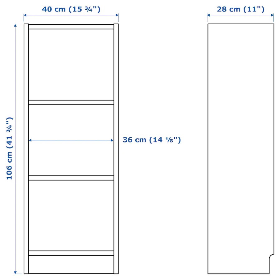 BILLY Bookcase, white - photo 3
