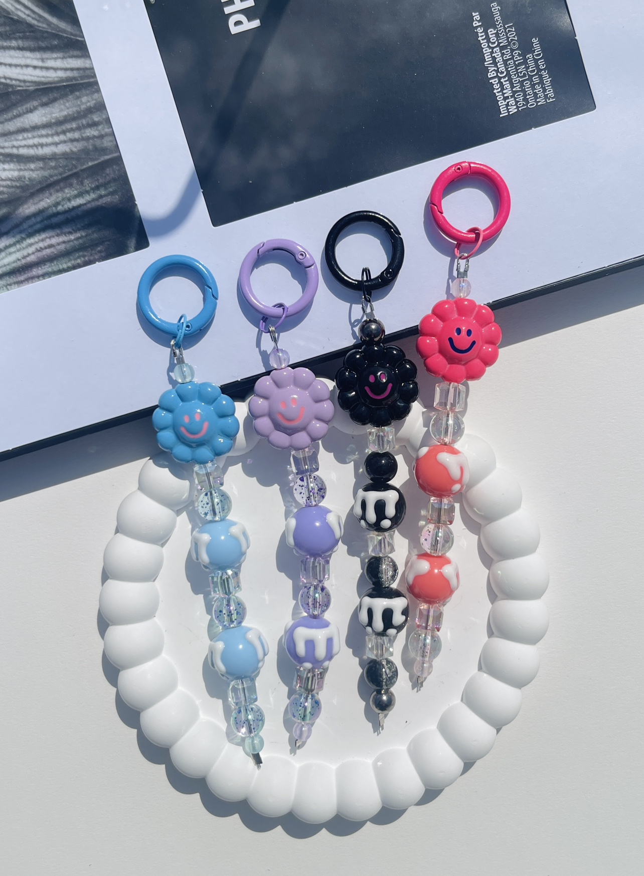 Smiling Flower Keychain