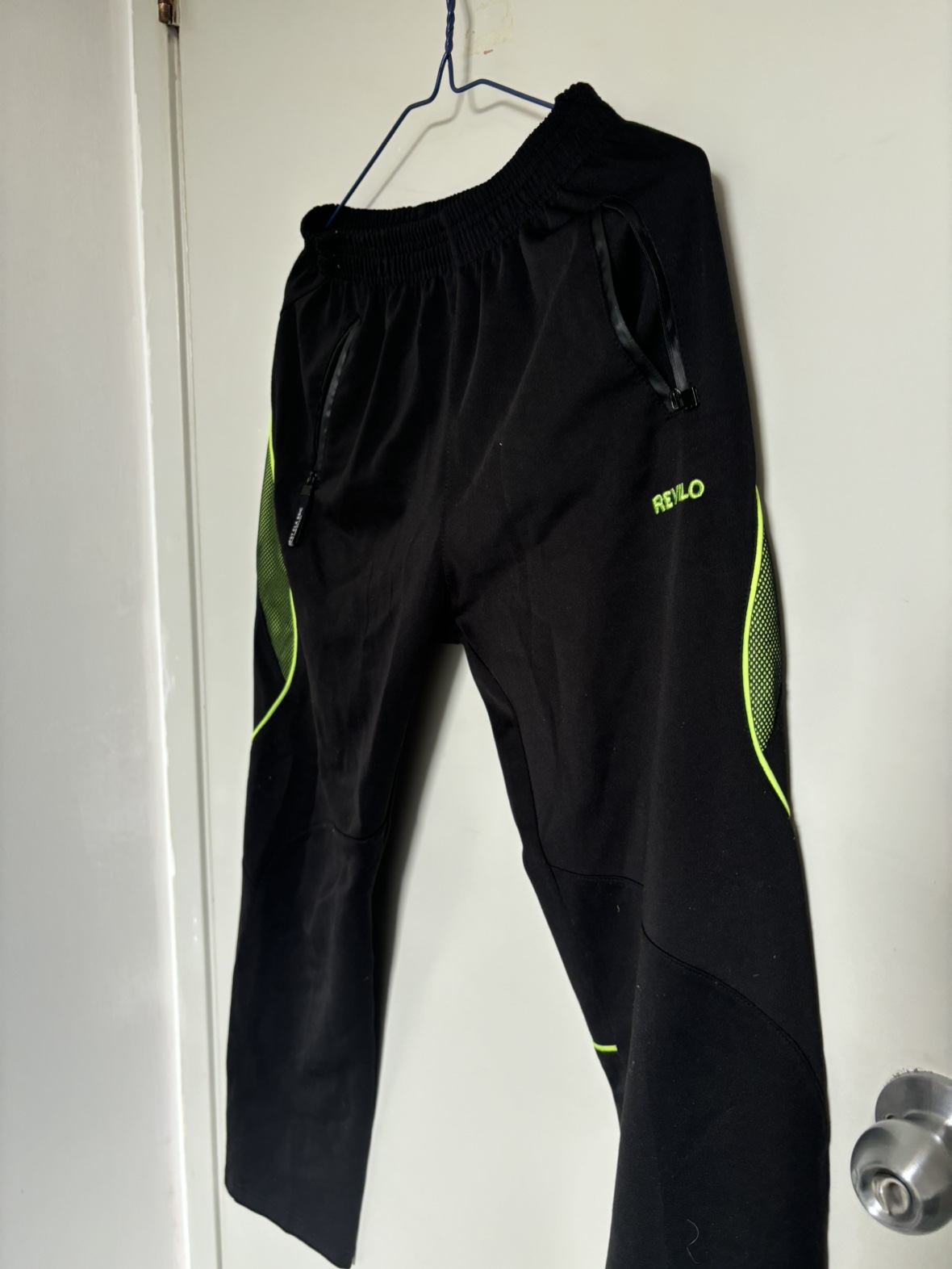 Revilo Black & Lime Green Track Pants - photo 5