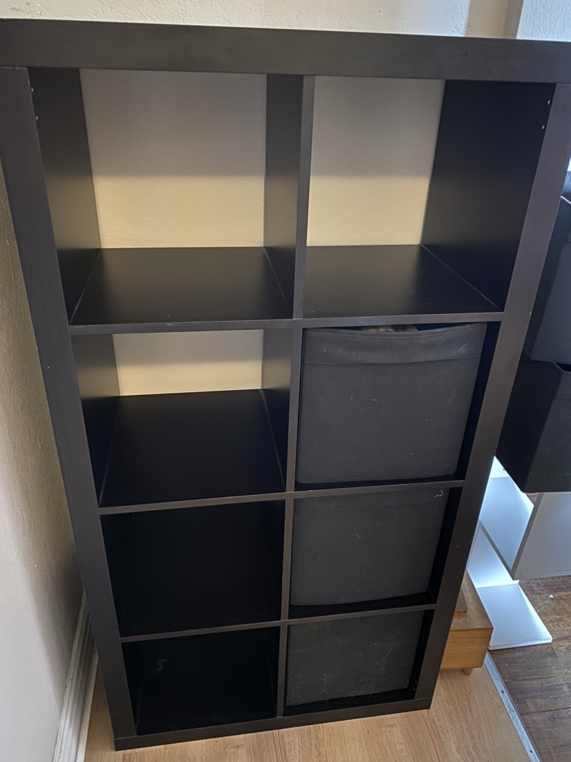 Two black Ikea KALLAX shelves (free) - photo 3