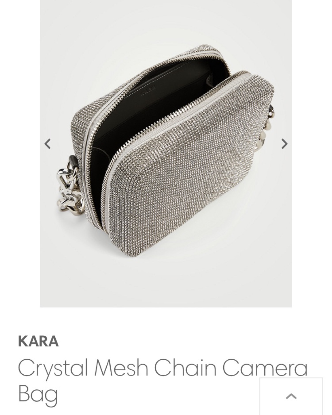 Kara Crystal Mesh Chain Camera Bag - photo 3