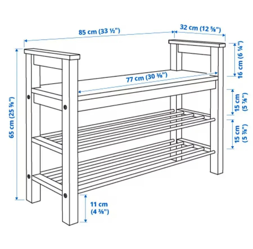 IKEA Hemnes Shoe Bench with Storage - photo 3