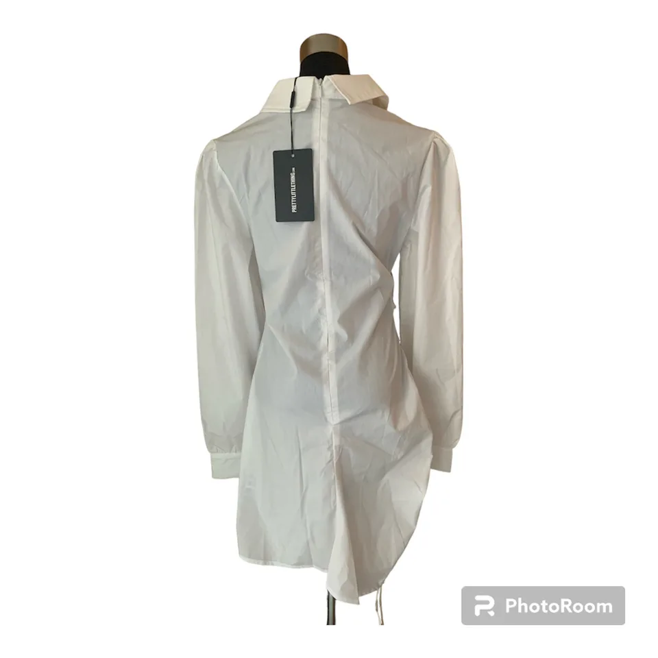 Ruched Side Fitted Shirt Dress image indicator(4)