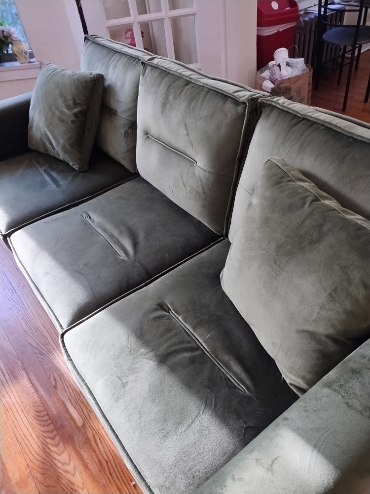 Green Velvet Sofa in Great Condition!* - photo 3