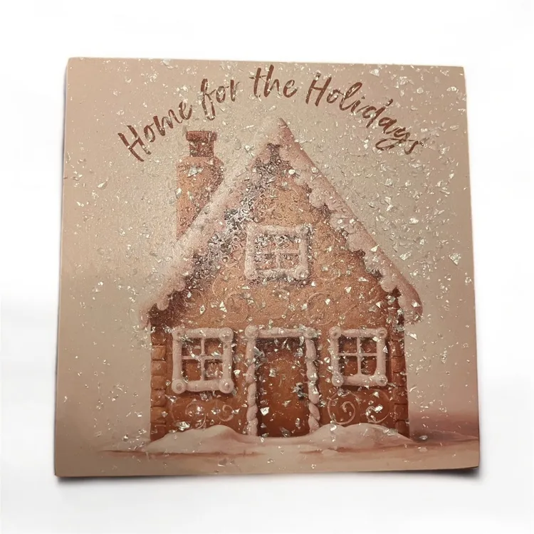 NEW Wooden Box Sign Distressed Home for the Holidays Gingerbread image indicator(3)