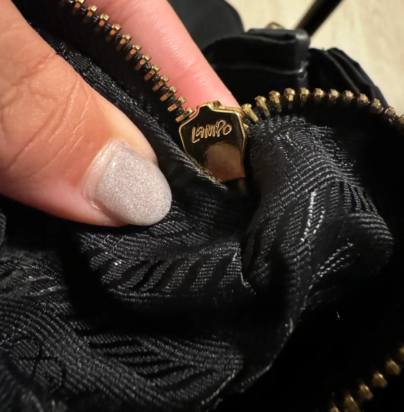 Authentic Prada Black Tessuto Satchel image indicator(8)