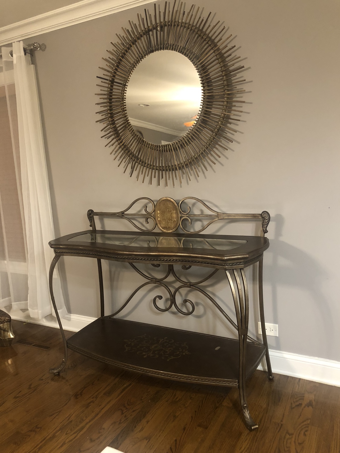 Ornate Console Table with Wall Mirror