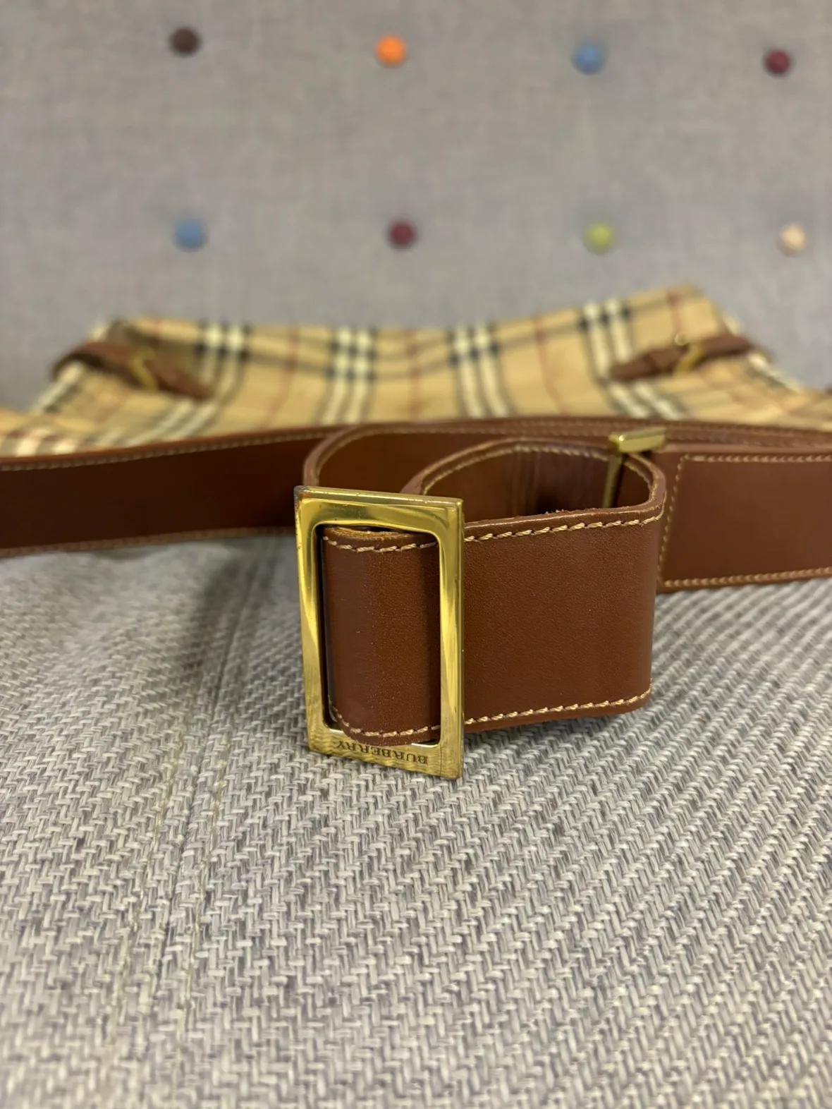 Burberry Haymarket Messenger Bag image indicator(7)