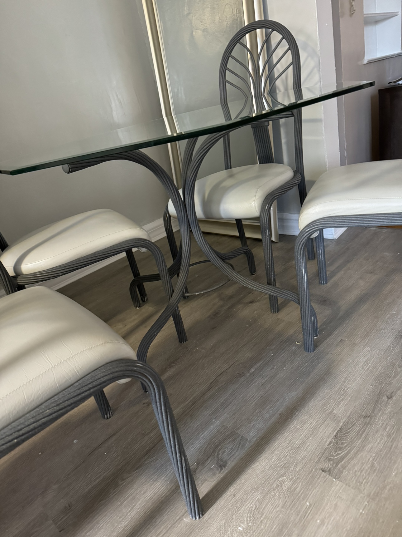 Glass Top Dining Table and Four Chairs - photo 3