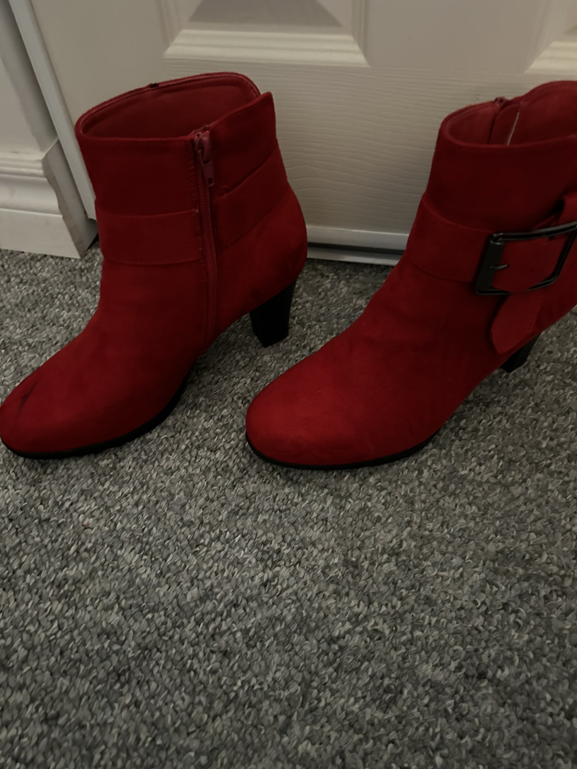 Red Buckle Booties - photo 4