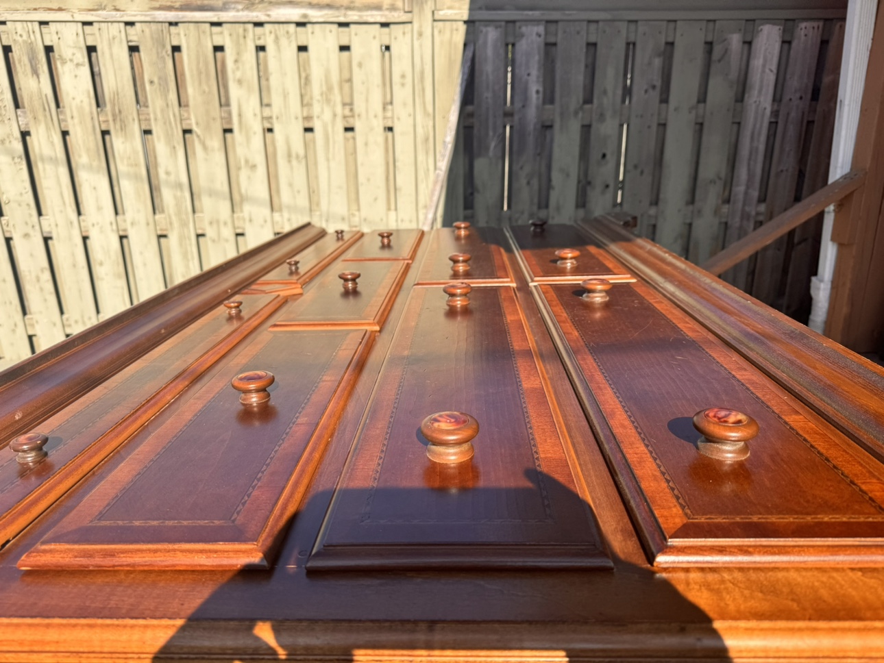 Wood Dresser with Mirror