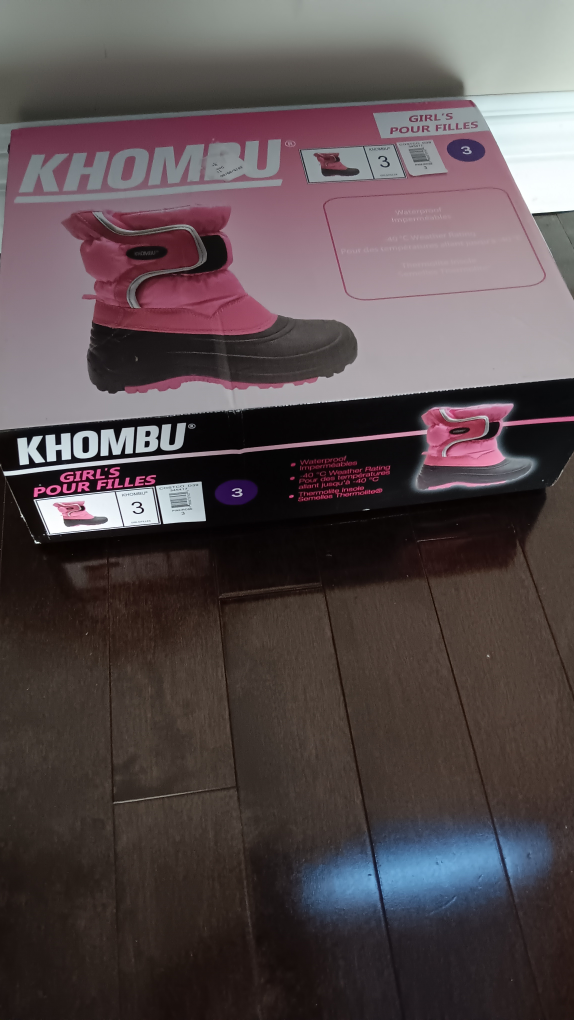 Khombu Girls Winter Boots Size 3 kids