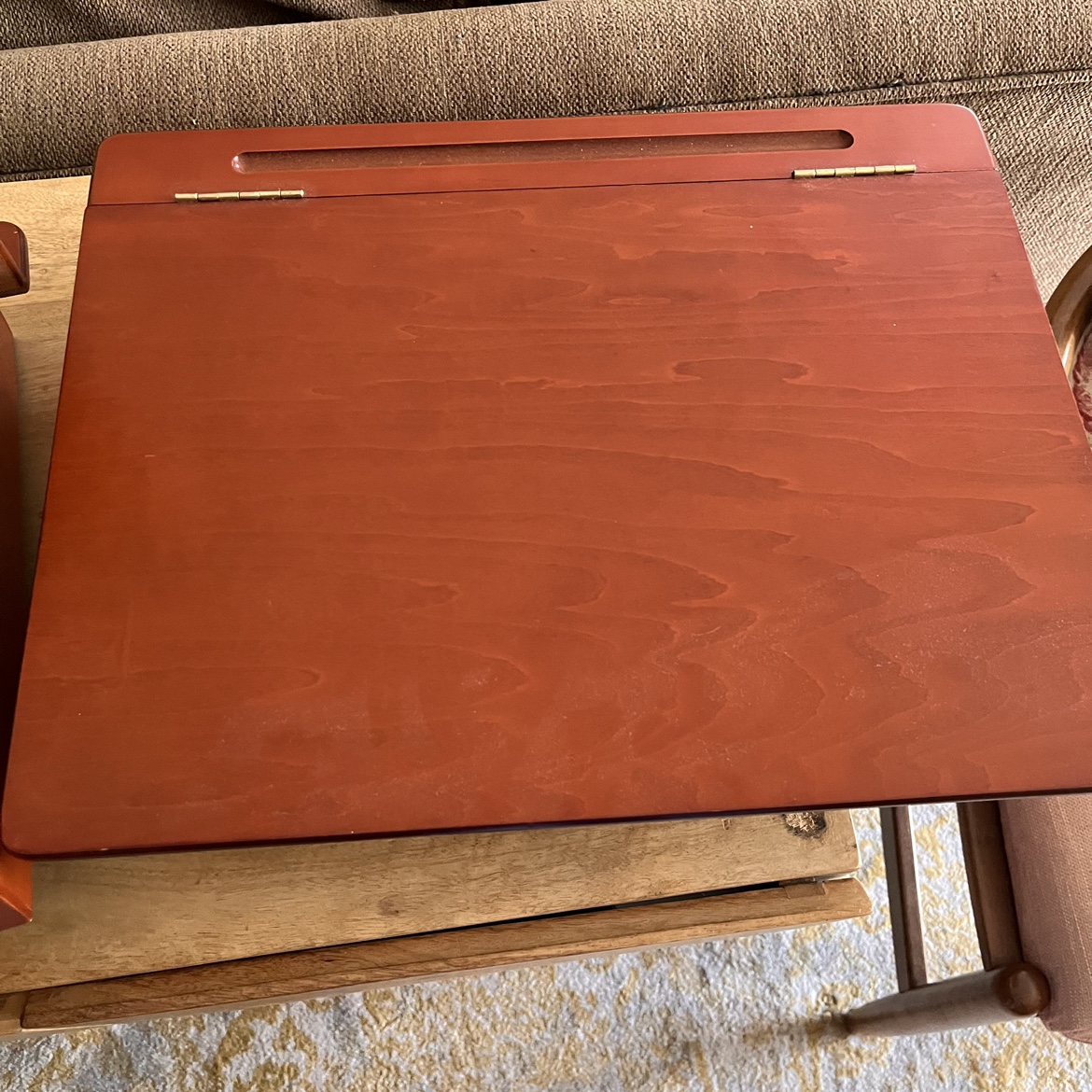Wooden Lap Desk with Storage - photo 2