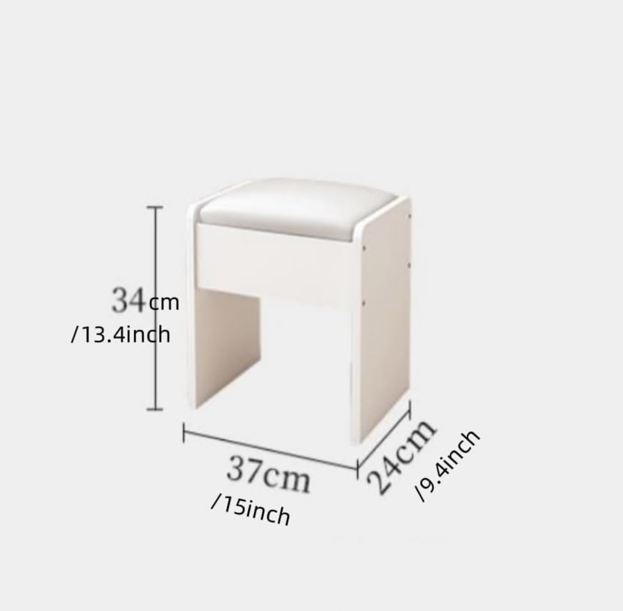 White Vanity Desk/ Dressing Table with Touch LED Lights - photo 4