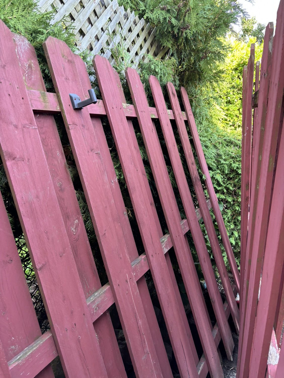 Red Wooden Fence Panels - photo 3