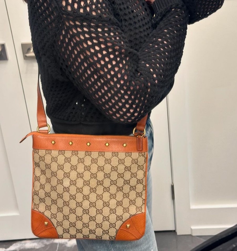 Authentic Gucci GG Monogram Crossbody Bag