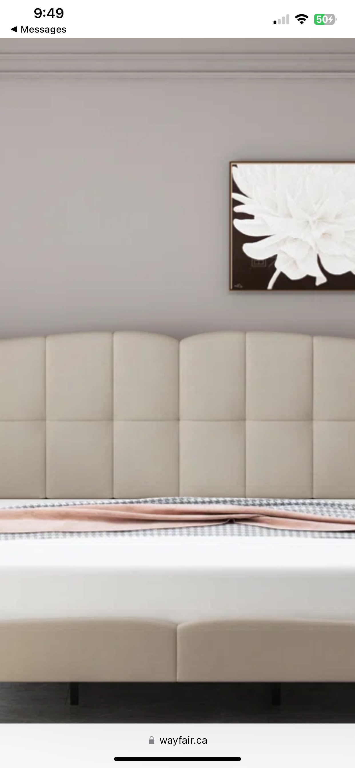 New King Upholstered Bed Frame - photo 2