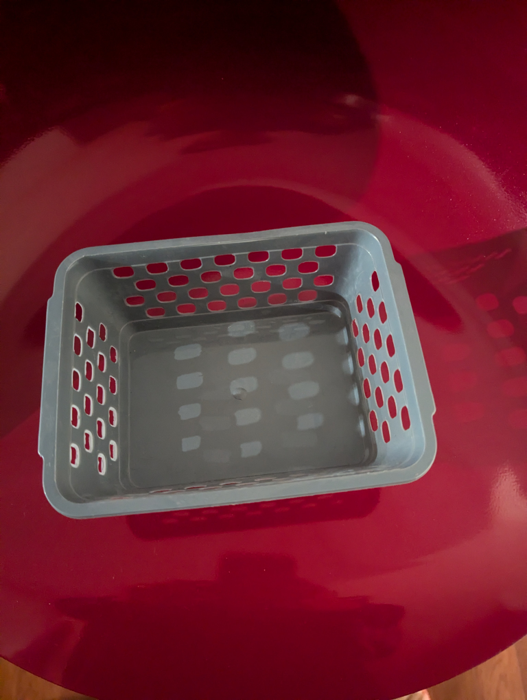 Grey Plastic Storage Basket  #freecycle