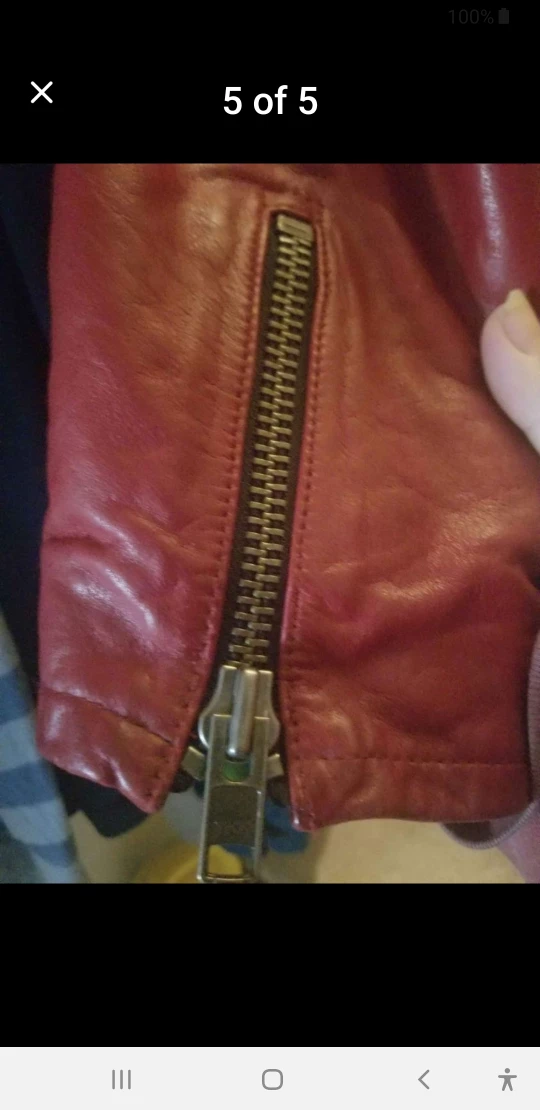 Red Gap Leather Jacket - photo 2