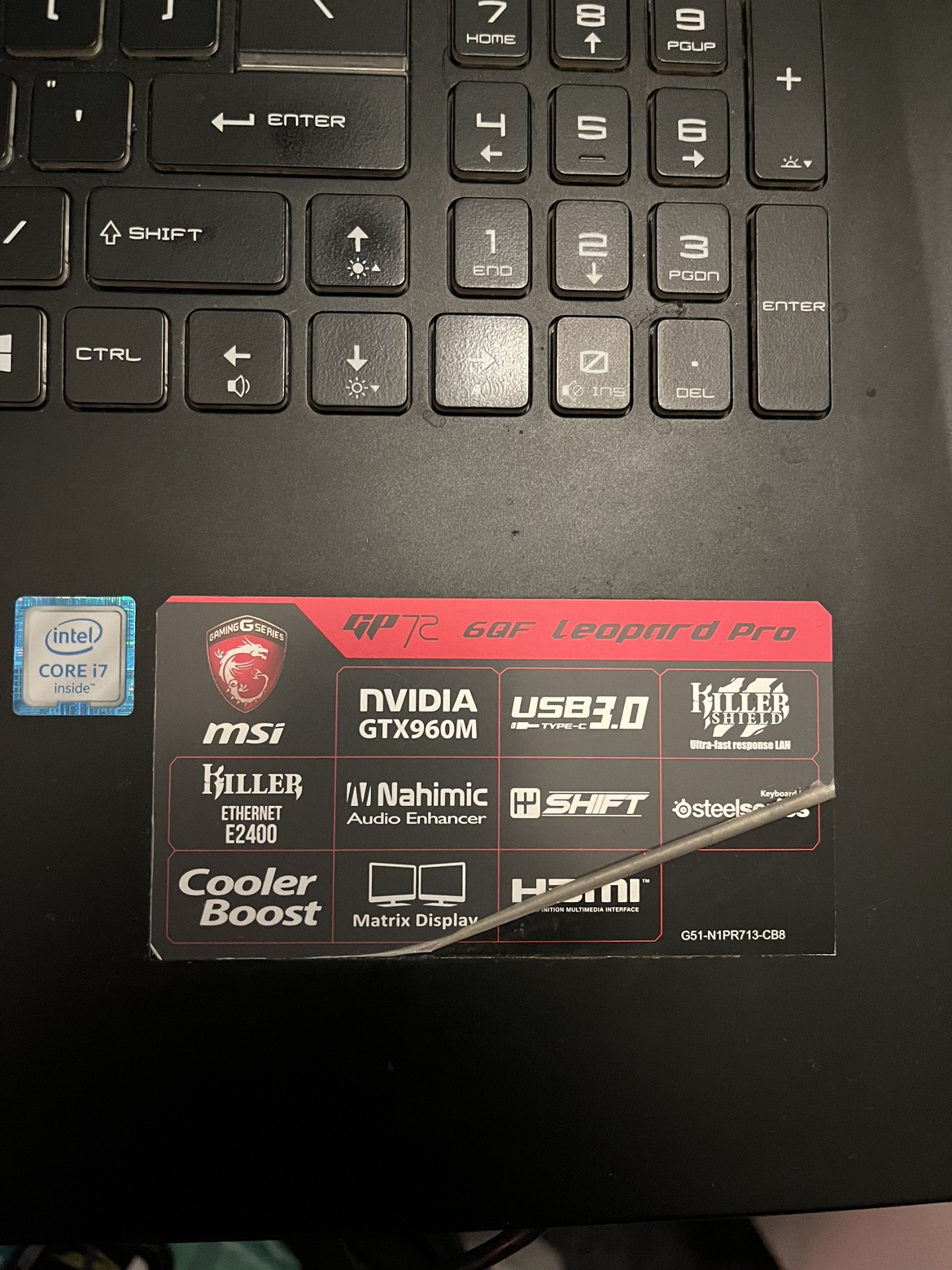 MSI GP72 6QF Leopard Pro Gaming Laptop - photo 2