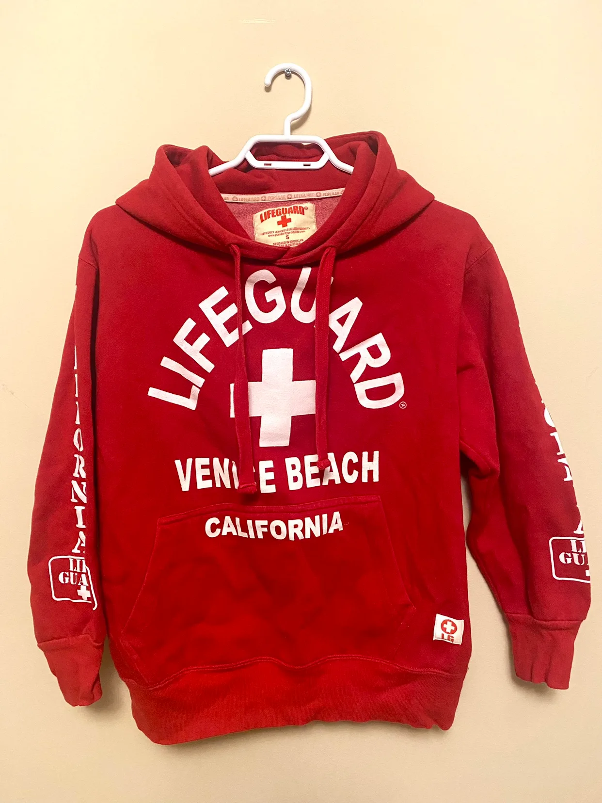 Authentic Lifeguard Red Hoodie - Cherry Red 🍒 thumbnail