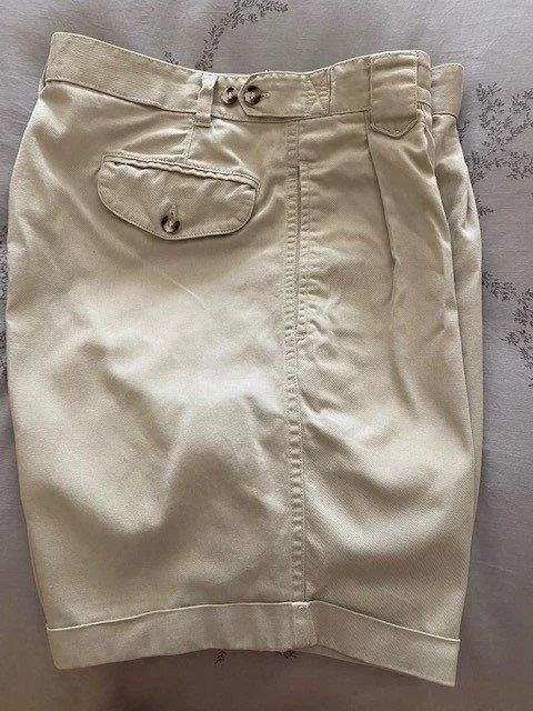 Men's Beige Shorts cuffed size 34 image indicator(4)
