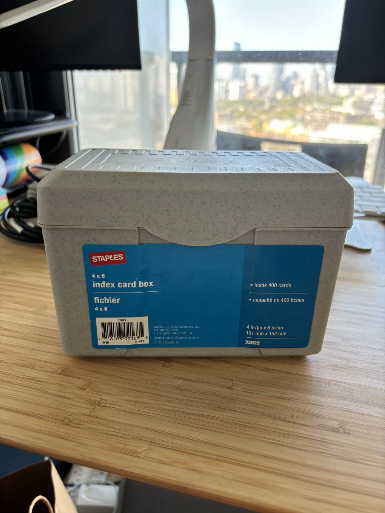 Staples 4x6 Index Card Box & Cards - photo 2