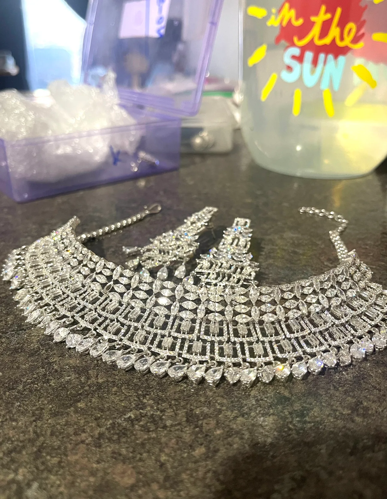 Diamond Necklace and Earrings Set thumbnail