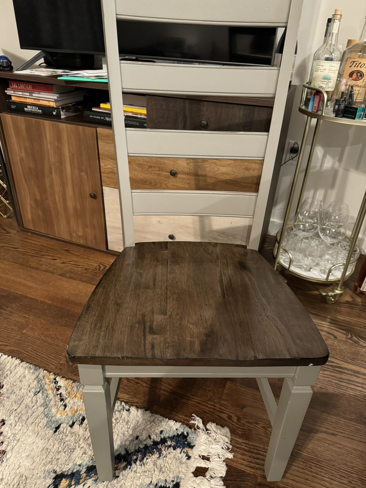 Kitchen table with 4 chairs (drop leaf) - photo 4