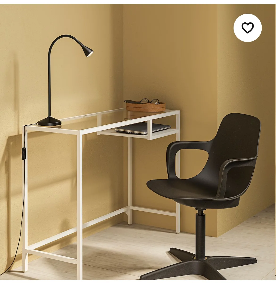 Move out sale: White Glass Desk thumbnail