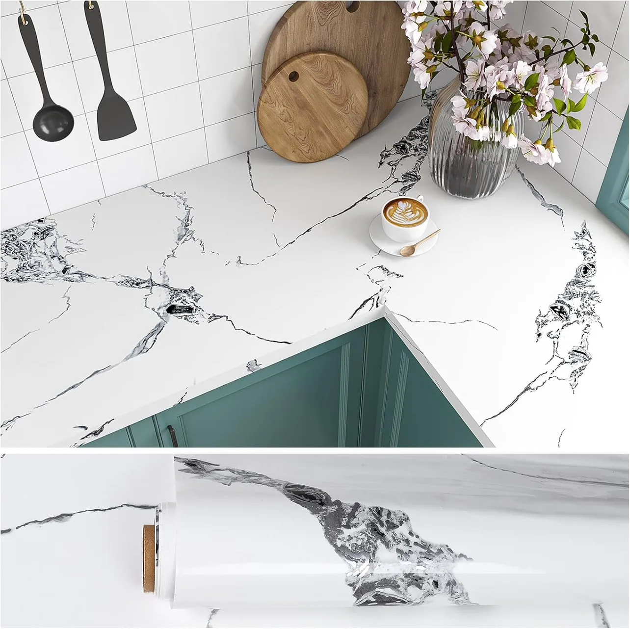 Marbled Contact Paper - Self-Adhesive - 40x300cm thumbnail