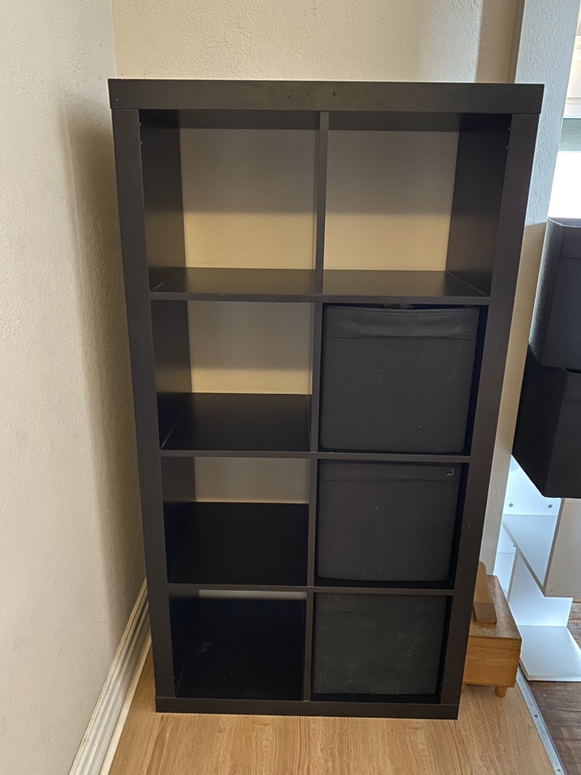 Two black Ikea KALLAX shelves (free) - photo 2