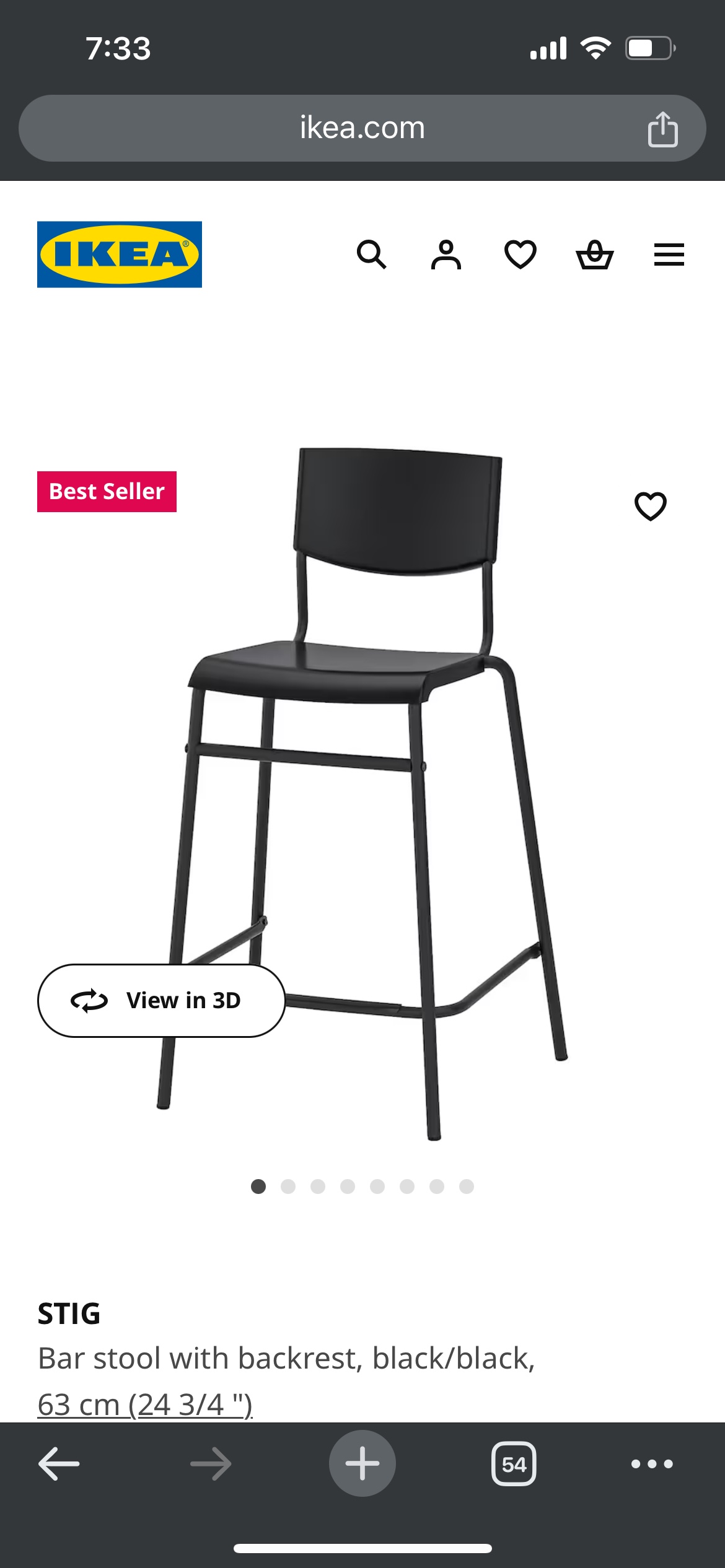 IKEA STIG Bar Stool  x2