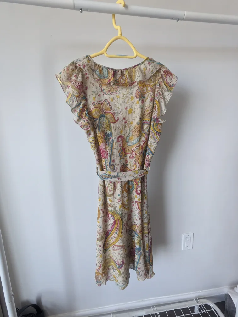 Floral Print Dress with Ruffle Detail image indicator(2)