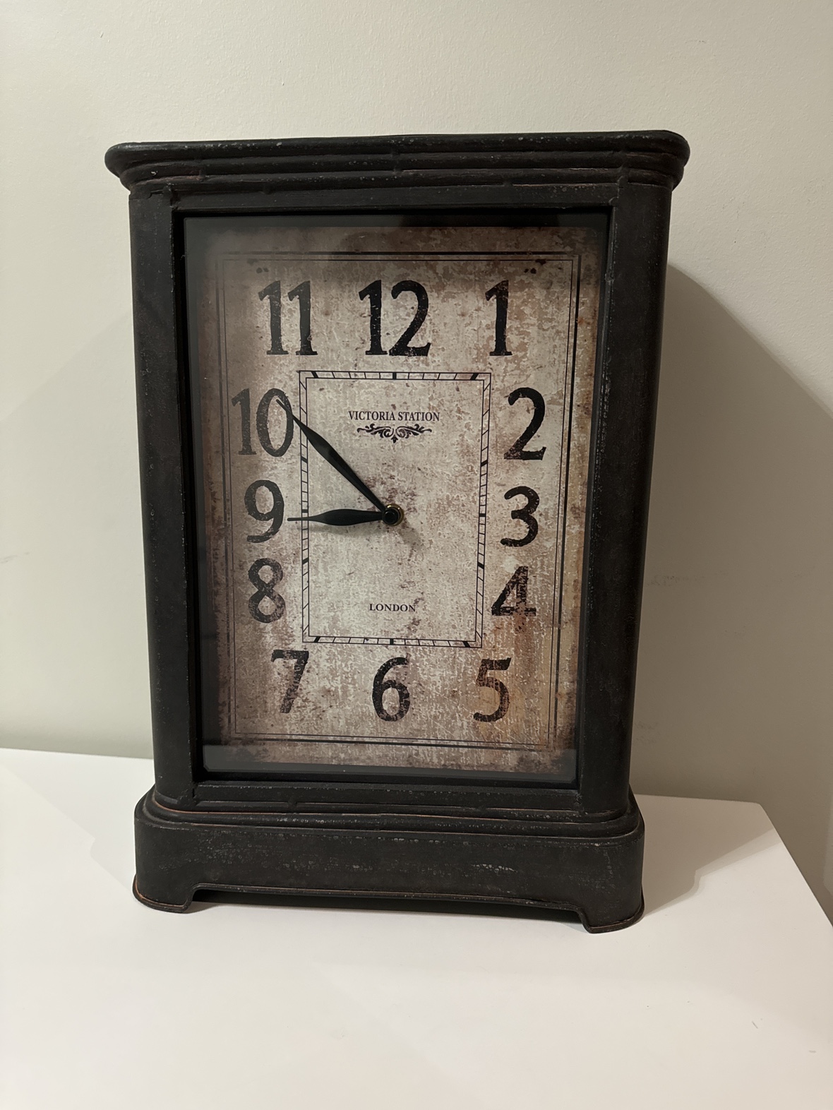 Antique Black Mantel Clock