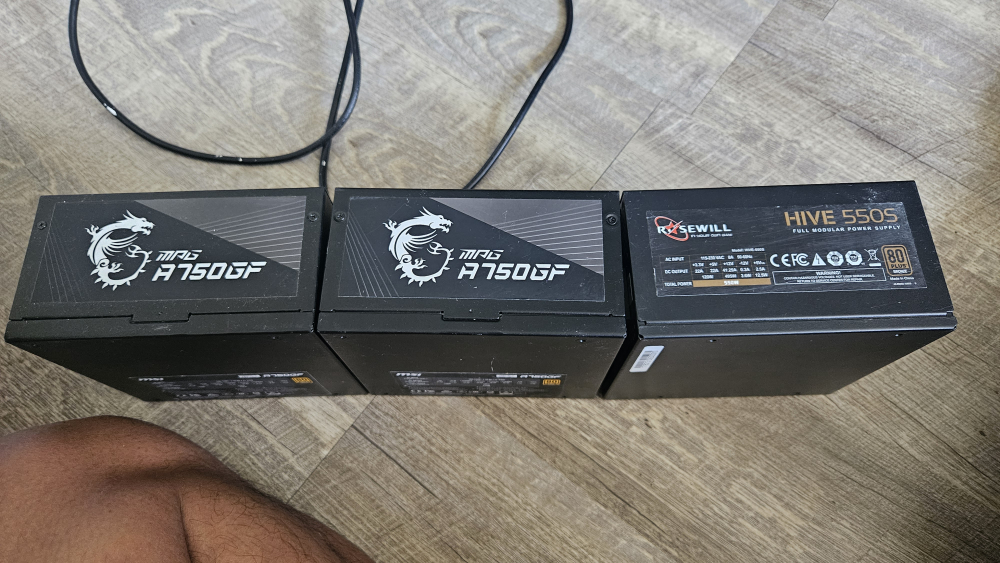 MSI A750GF  - 2x PSU and HIVE 550S - photo 2